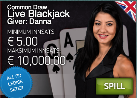 Alltid garanterad plats i Blackjack Multiplayer Common Draw