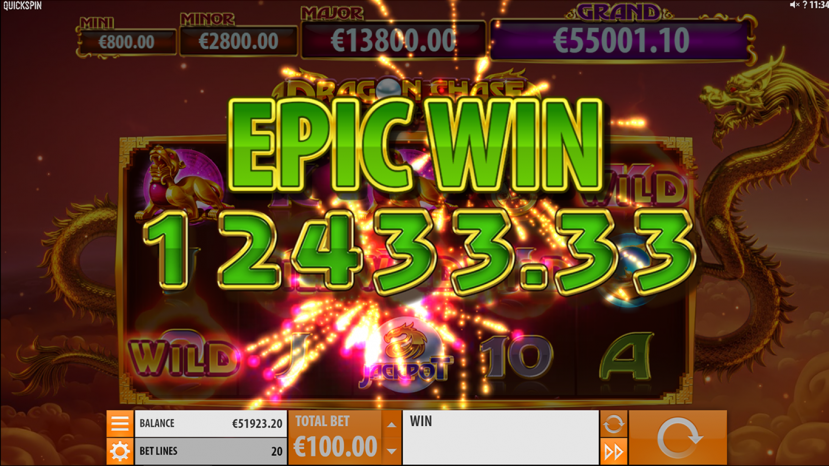 Dragon Chase - ett nytt jackpotspel från Quickspin