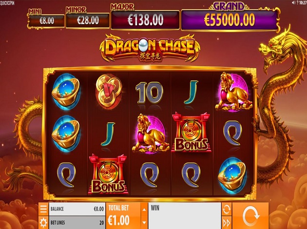 Dragon Chase videoslot - En quickspin jackpot slot!