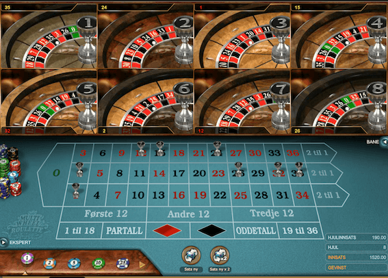 Muti Wheel Roulette – spela roulette på flera hjul samtidigt!