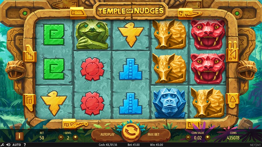 Spela Temple of Nudges videoslot från NetEnt