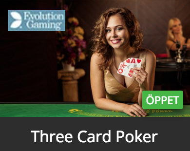 Three Card Poker – online poker med tre kort