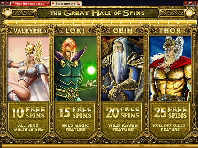 Thunderstruck II Free Spins