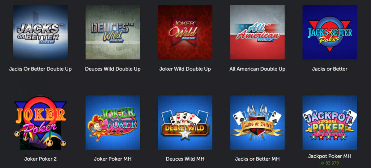 Spela videopoker på casino online